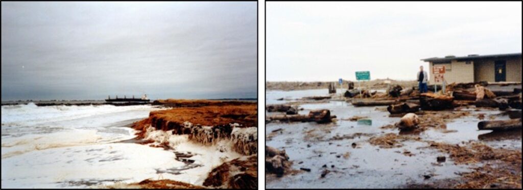 Westhaven Beach erosion and damage, 1993-1994